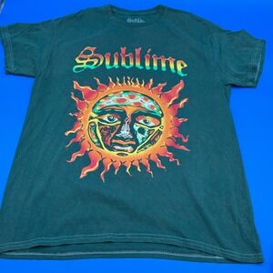 Sublime Sun Graphic T Shirt Men's Size Large Green 40oz To Freedom - Y2K